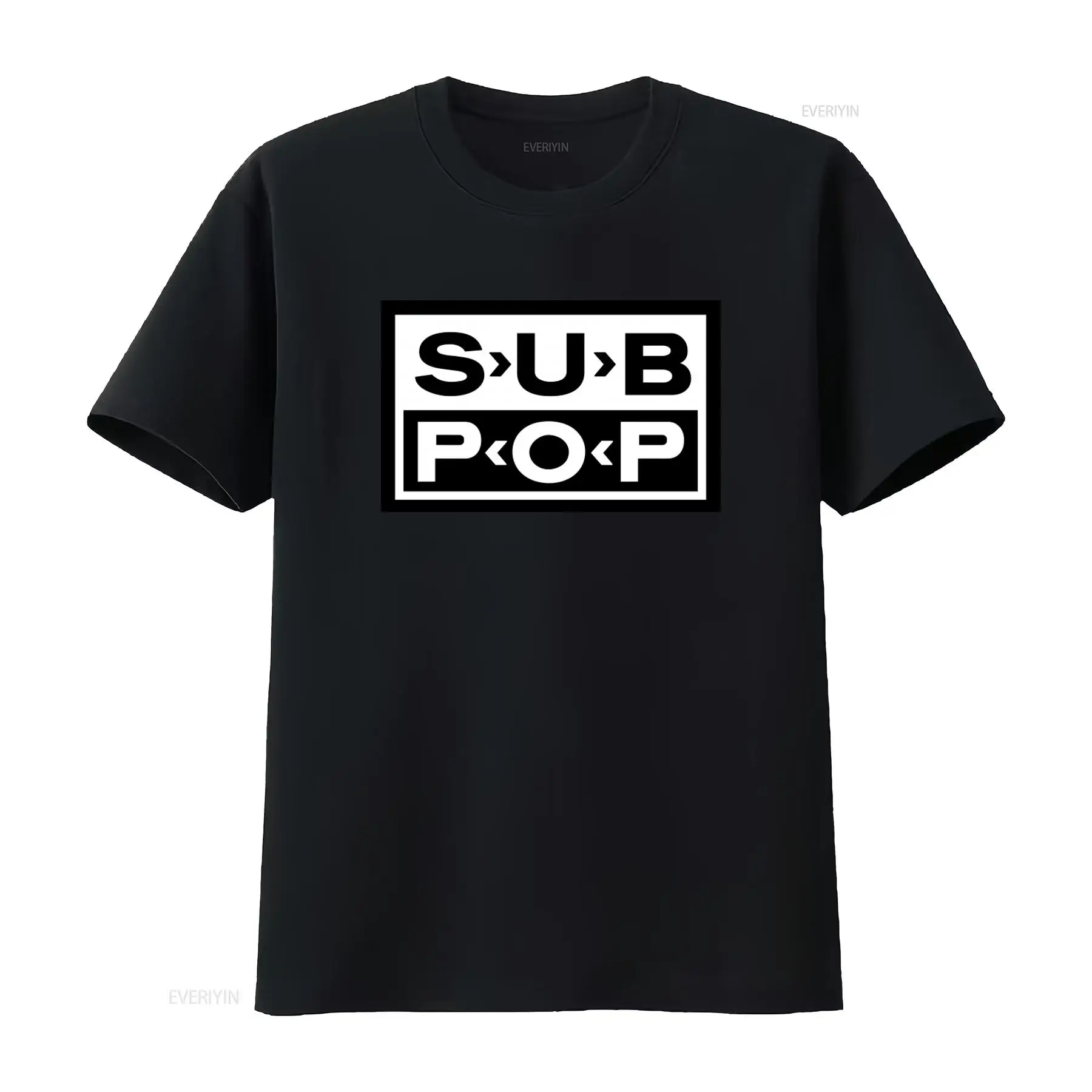 Street Fashion Logo - Sub Pop Logo T-Shirt Schwarz mit