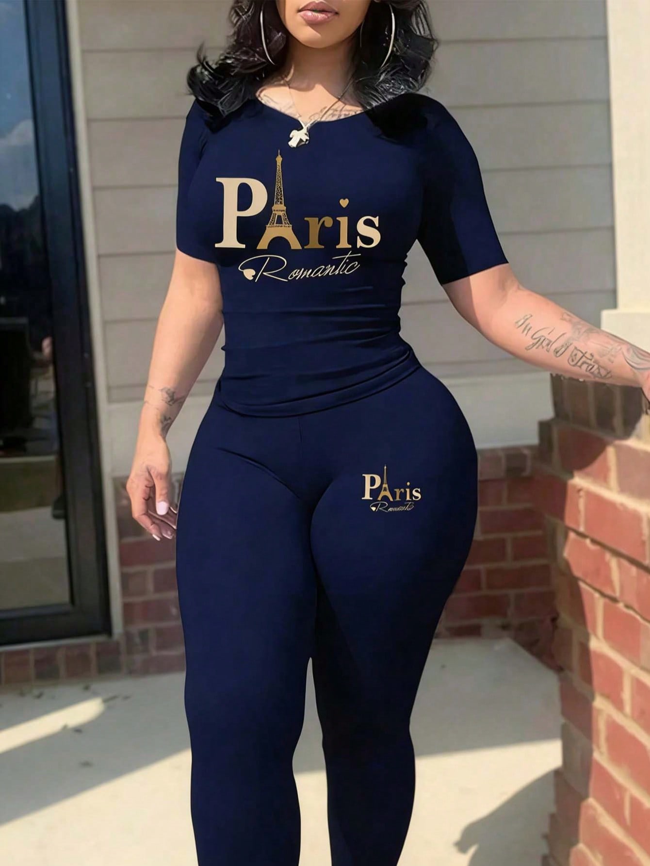 Street Fashion In Paris - 2026 Neues Damen-Set mit Paris-Print, Zweiteiliges