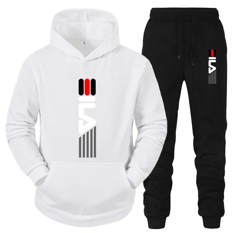 Street Fashion Outfit - Herren Trainingsanzug Kapuzenpullover+Jogginghose 2-teiliges Set Sportanzug