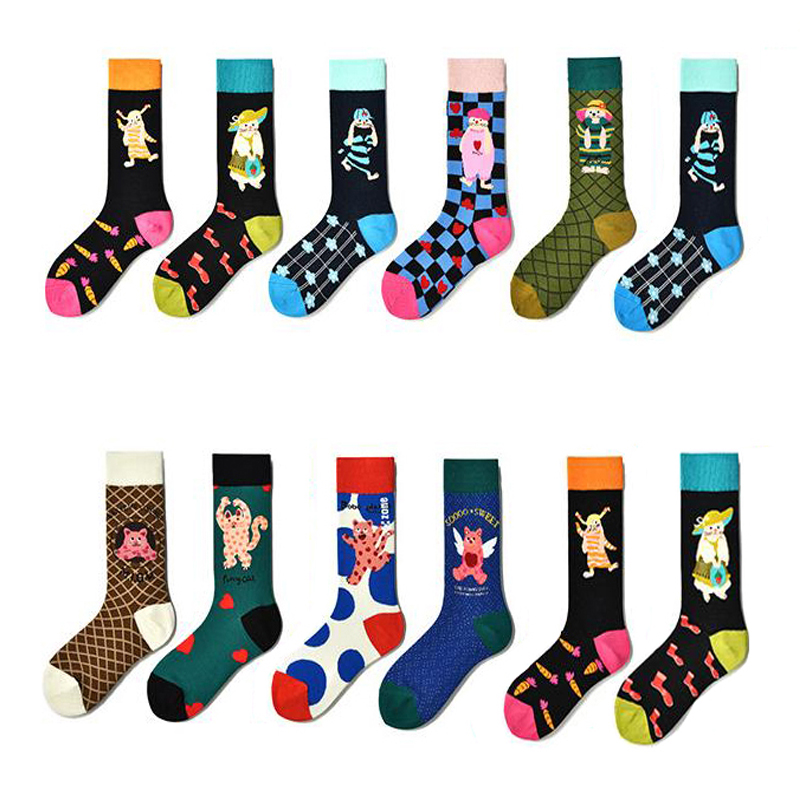 Street Fashion Youtube - Damenmode Socken niedlichen bunten Trend Cartoon