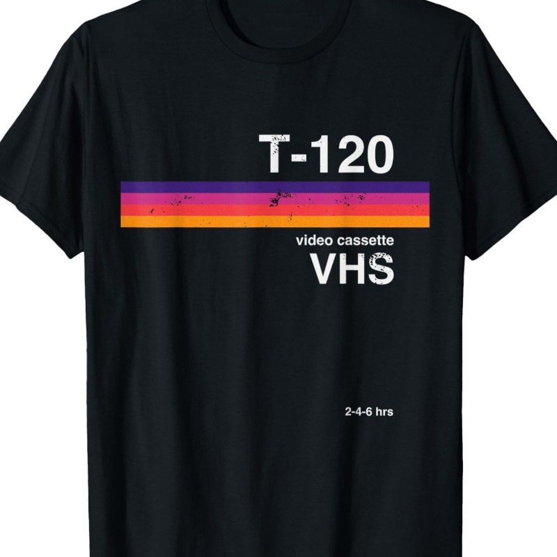 Street Fashion Videos - Retro-VHS-Video-Muster T-Shirt Sommer Trendige Streetwear Lässiges