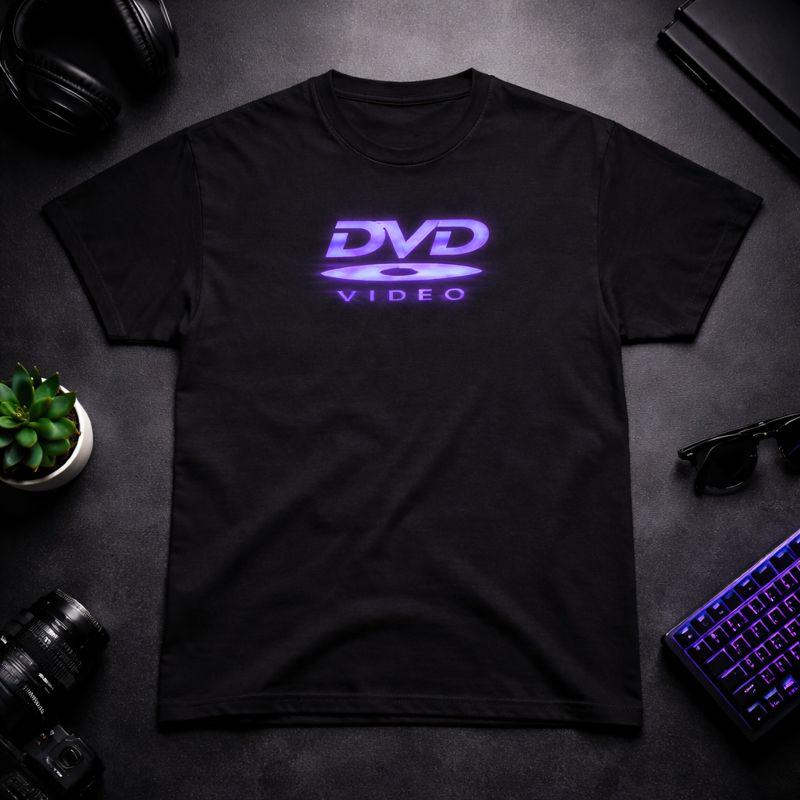 Street Fashion Videos - Retro Baumwoll-T-Shirt - Retro DVD-Video-Logo, Lockerer