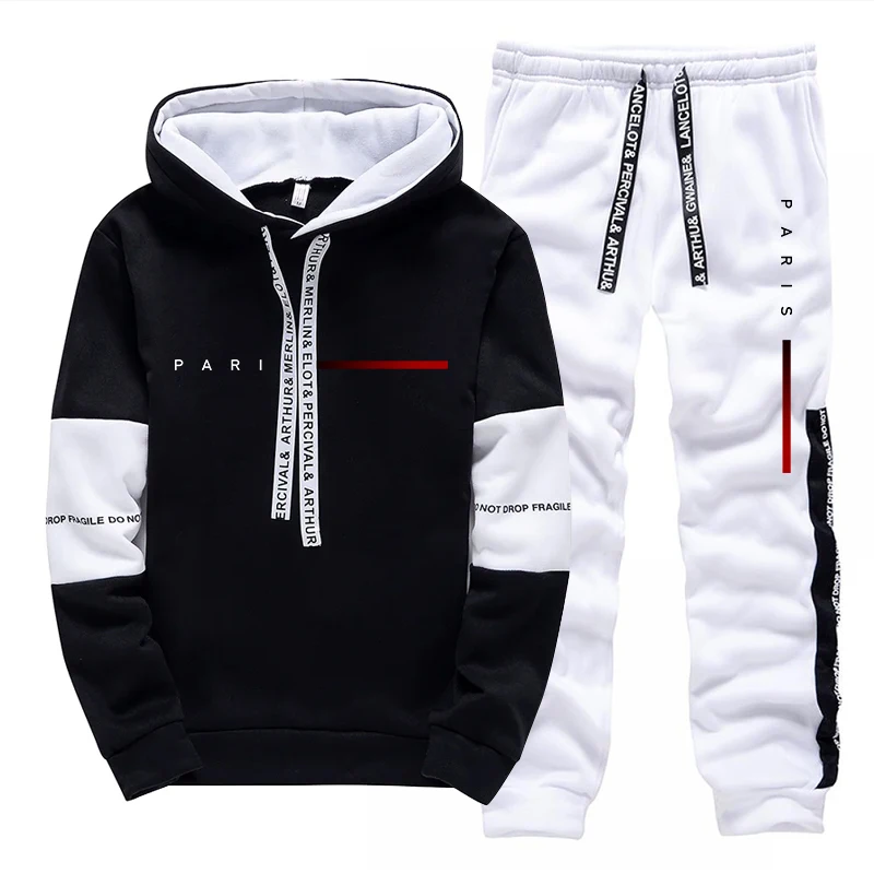 Street Fashion In Paris - Paris Fashion Hoodie Streetwear Herren-Set Kapuzenpullover