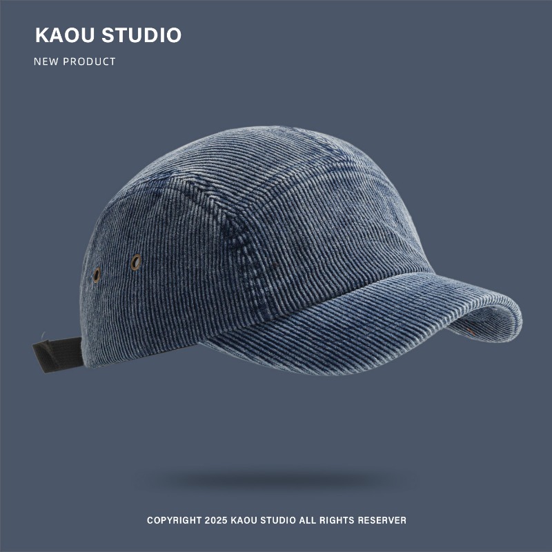 Corduroy Cap 5 Panel - Unisex 5-Panel Corduroy Kappe, Einfarbige Baseballmütze