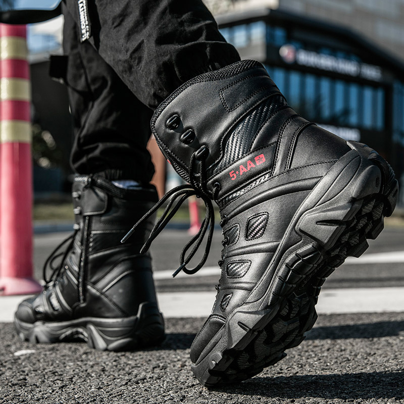 Mesh Top Layering - Herrenstiefel Herbst High-Top-Schuhe Große Größen Stiefel