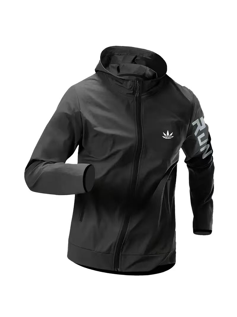 Reflective Jacket Running - Herren Laufjacke mit Kapuze Wasserdichte Leichte