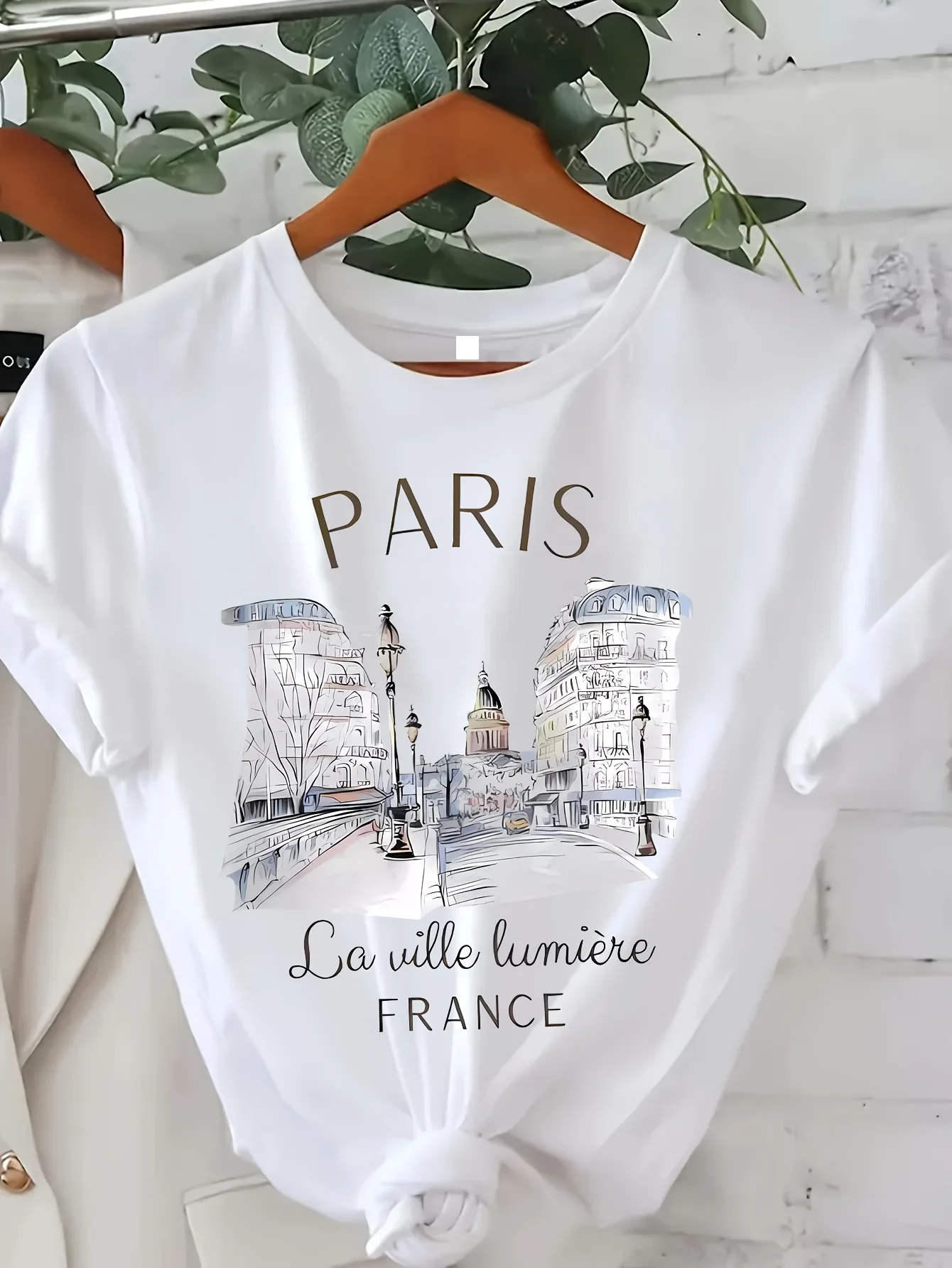 Street Fashion In Paris - Y2k T-Shirt Paris Damen Print T-Shirt