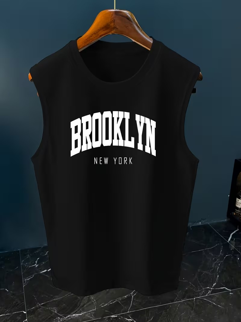 Street Fashion In Paris - Herren-Tanktop mit minimalistischem Paris-Buchstaben-Print, ärmellos, lässig,
