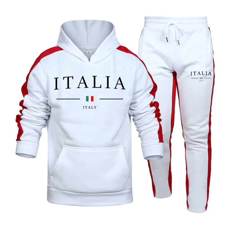 Street Fashion Outfit - Herren Trainingsanzug 2-teiliges Set Modischer Freizeit-Sweatshirt-Outfit