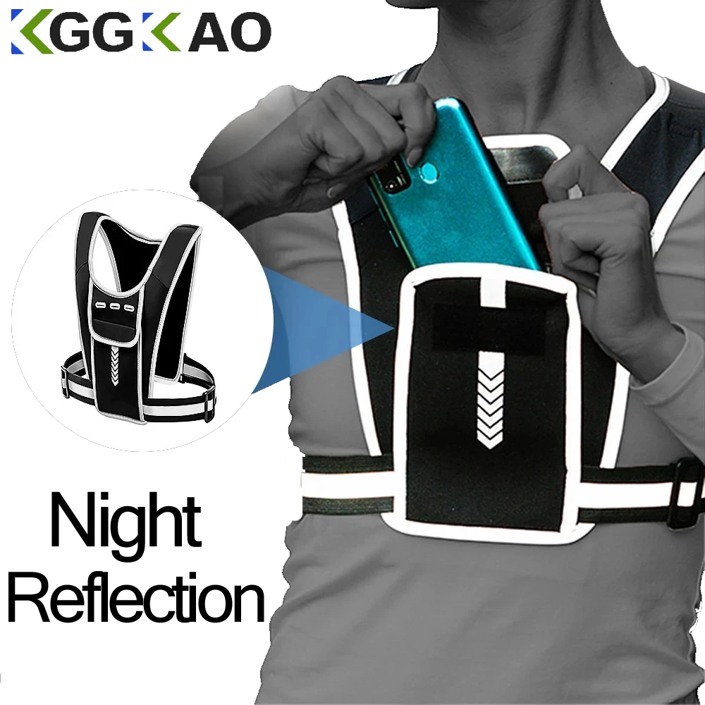 Reflective Jacket Running - Lauf weste Telefon halter für Männer