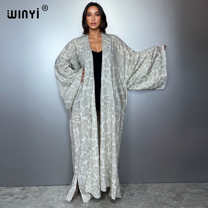 Street Fashion Kimono - WINYI winter Leopard strickjacke Afrika frauen