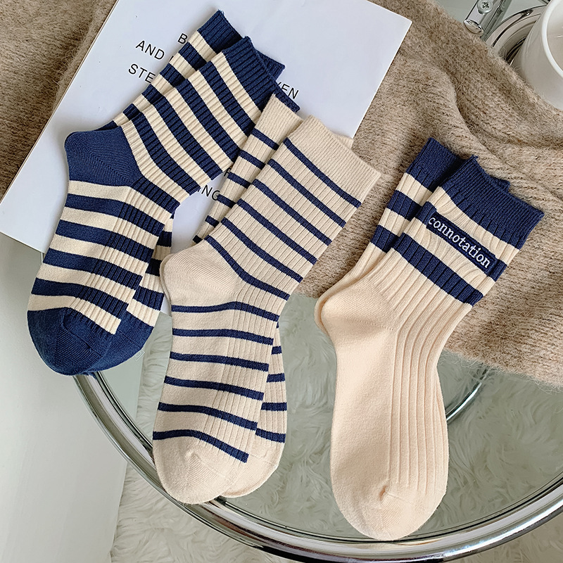 Street Fashion Youtube - Herbst Frauen Sport Socken Streifen Mode