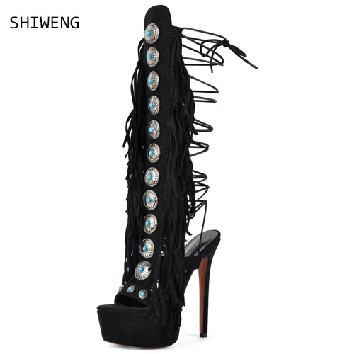 Street Fashion Dress - Sexy Offene spitze Damen Quaste Edelstein