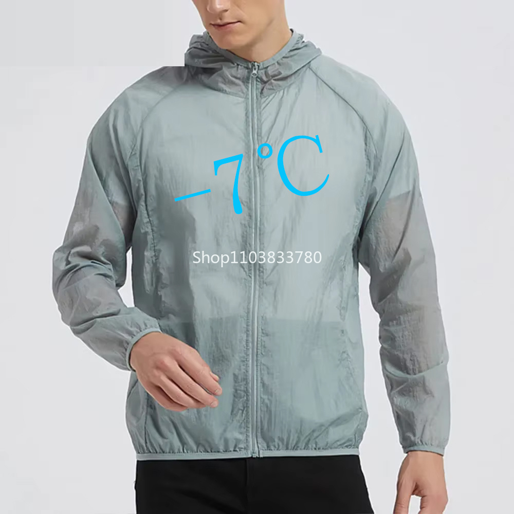 Reflective Jacket Running - Herren Kapuzen-Sonnenschutzjacke Leichte Outdoor-Windjacke Schnelltrocknende Atmungsaktive