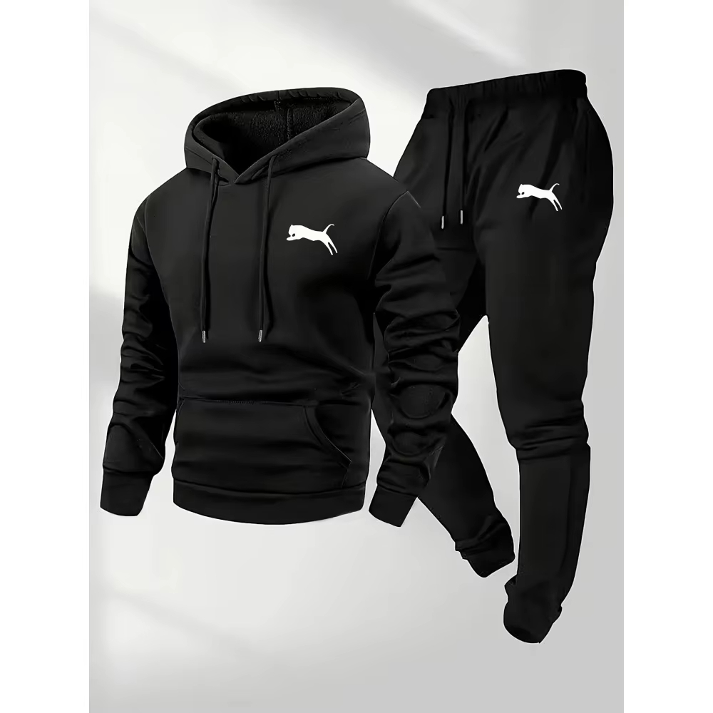 Street Fashion Outfit - 2026 Meistverkauftes Herren-Kapuzenpullover & Hosen-Set Lässiger