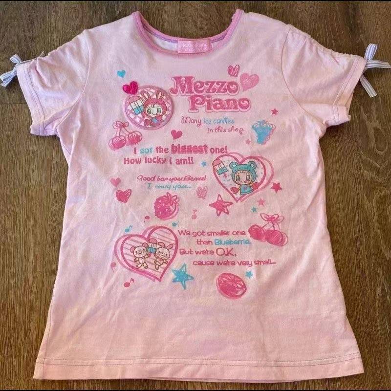 Vintage Kawaii Süße Kurzarm-T- – Street Fashion Casual Bewertung und Preis