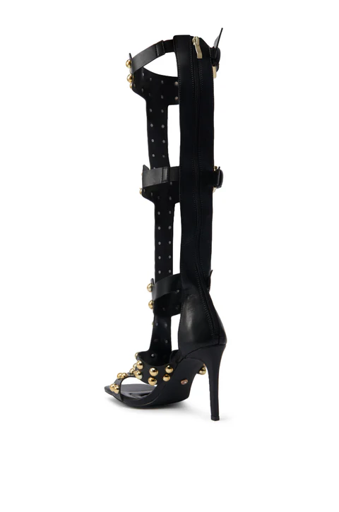 Schwarze Gladiator-Sandalen fü – Street Fashion Dress Bewertung und Preis