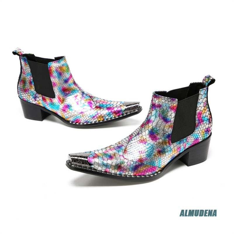 Mehrfarbige Chelsea-Stiefelett – Street Fashion Dress Bewertung und Preis