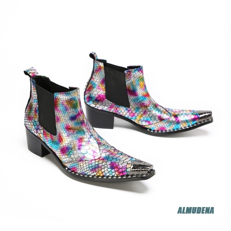 Mehrfarbige Chelsea-Stiefelett – Street Fashion Dress Bewertung und Preis