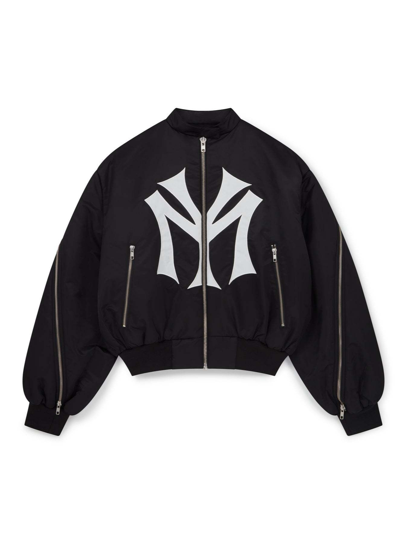 Kurze Bomberjacke Übergroße Pu – Street Fashion Logo Bewertung und Preis