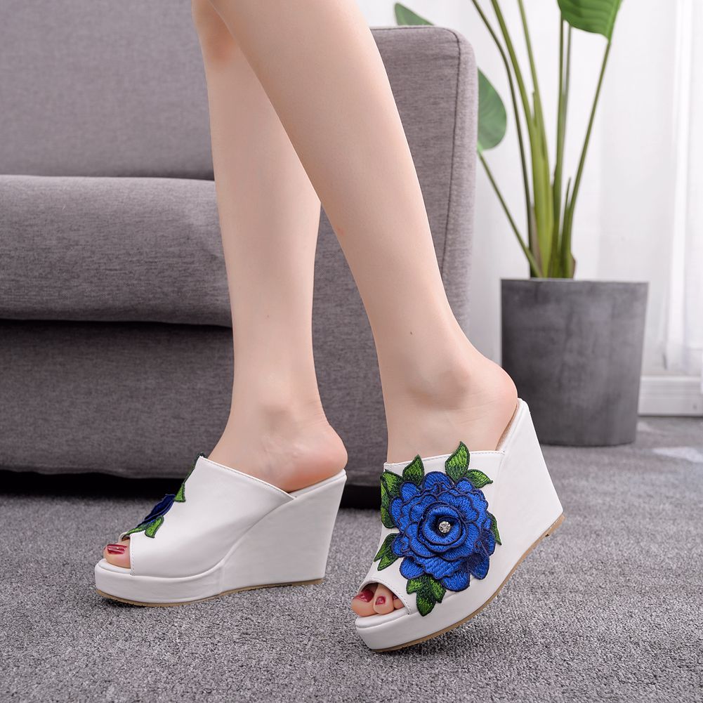Damen-Sandalen mit Blumenmuste – Street Fashion Dress Bewertung und Preis