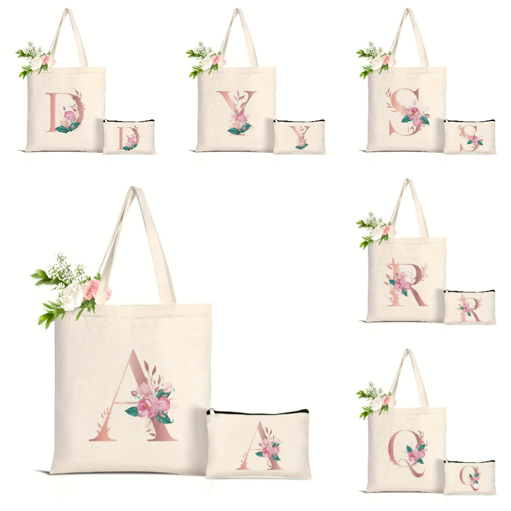 1 Stück Blumenmuster Liebesbri – Tote Bag Canvas Print Bewertung und Preis