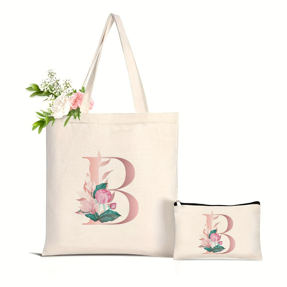 1 Stück Blumenmuster Liebesbri – Tote Bag Canvas Print Bewertung und Preis