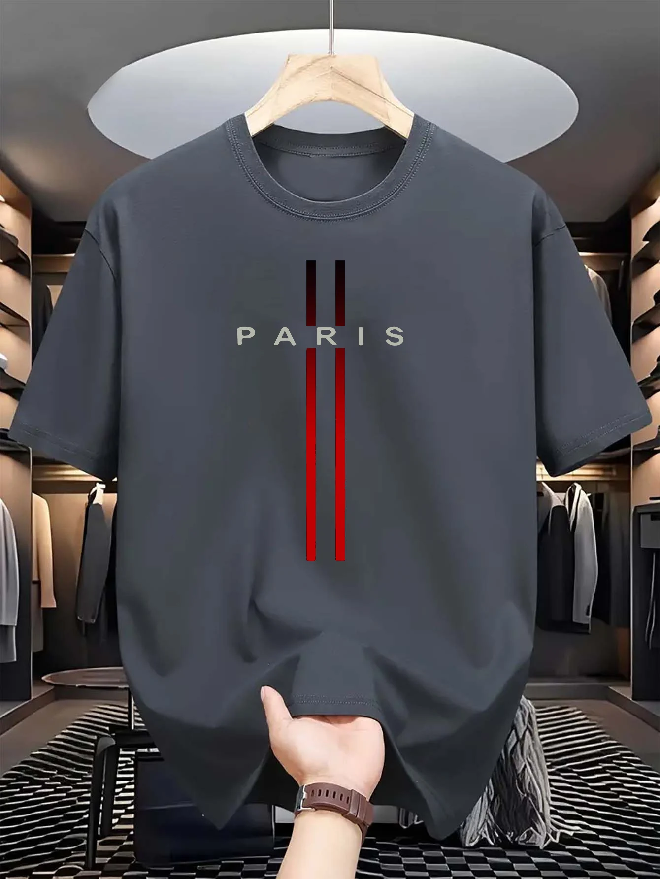 Herren-T-Shirt aus 100 % reine – Street Fashion In Paris Bewertung und Preis