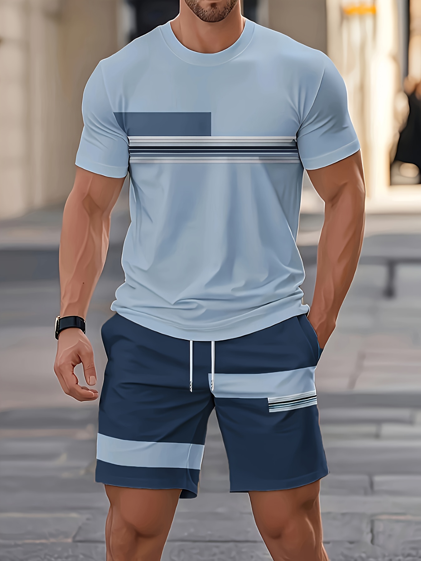 Sommer Herren-Sets Lässiger O- – Street Fashion Outfit Bewertung und Preis