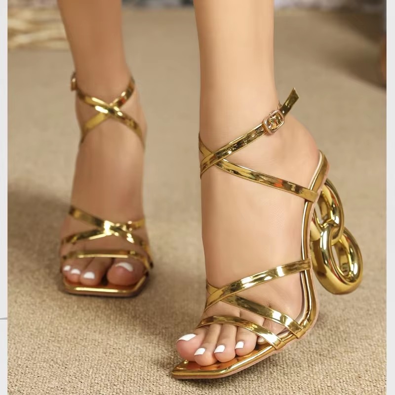 Eilyken Mode goldene schmale B – Street Fashion Shoes Bewertung und Preis