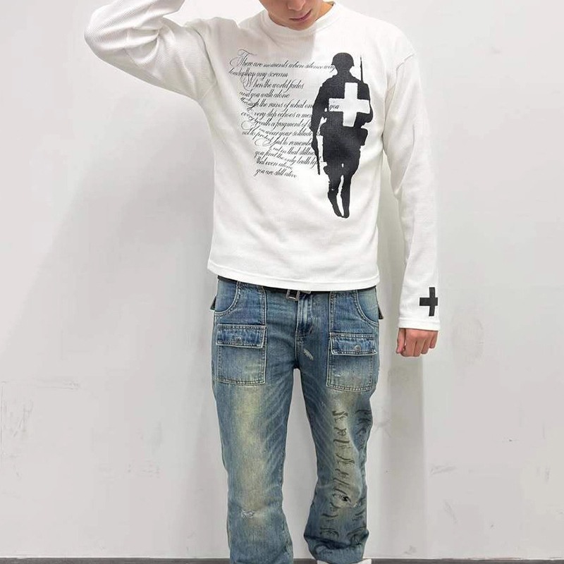 Modisches Harajuku-T-Shirt mit – Street Fashion Casual Bewertung und Preis